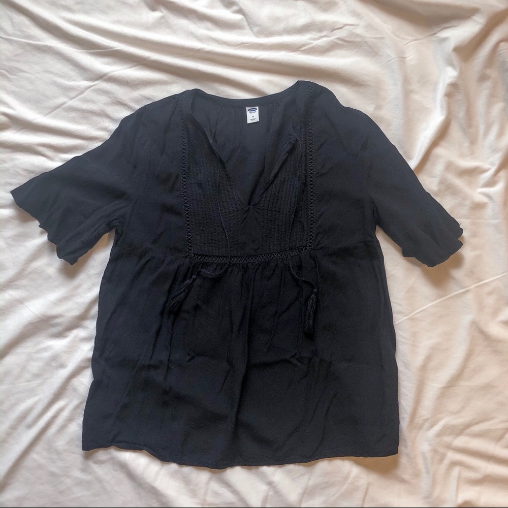 LAST CHANCE Old Navy Pintuck Ruffle-Sleeve  Top